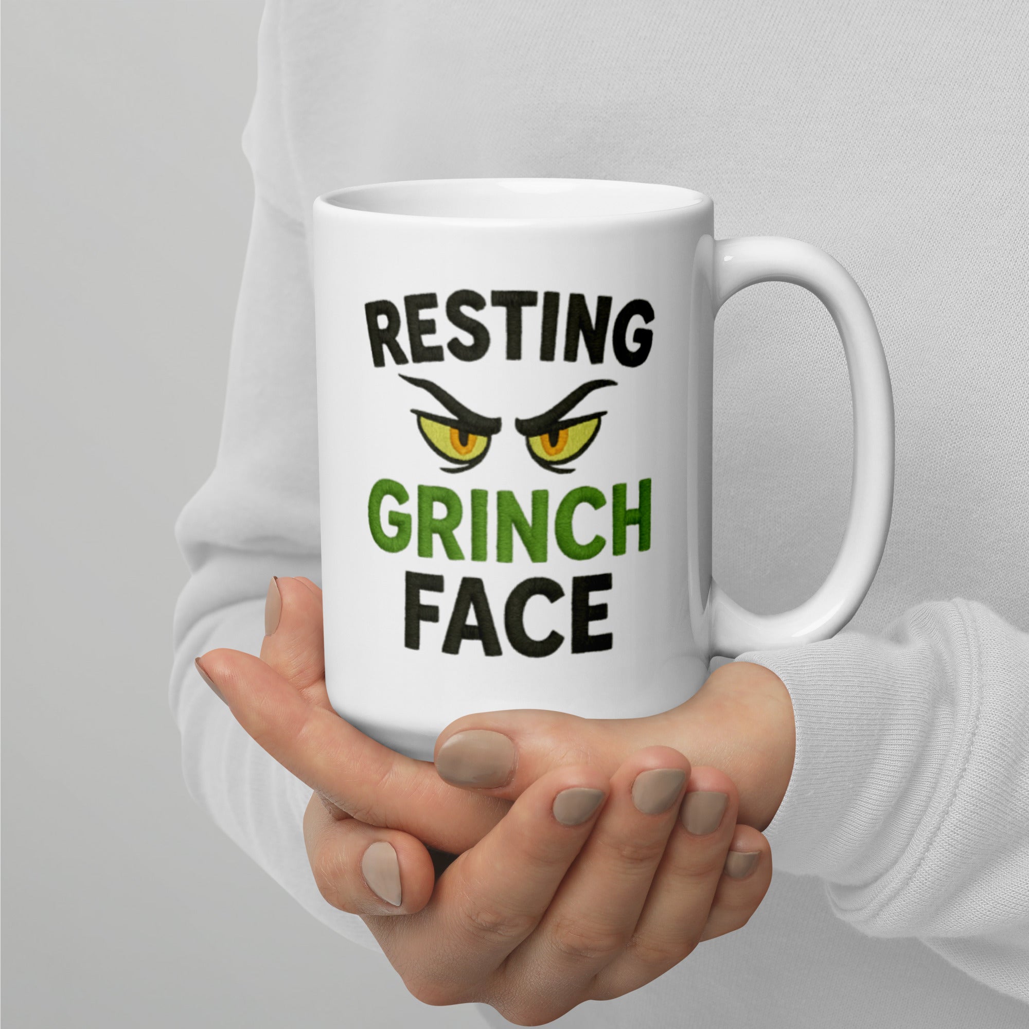 Resting Grinch Face - Tasse